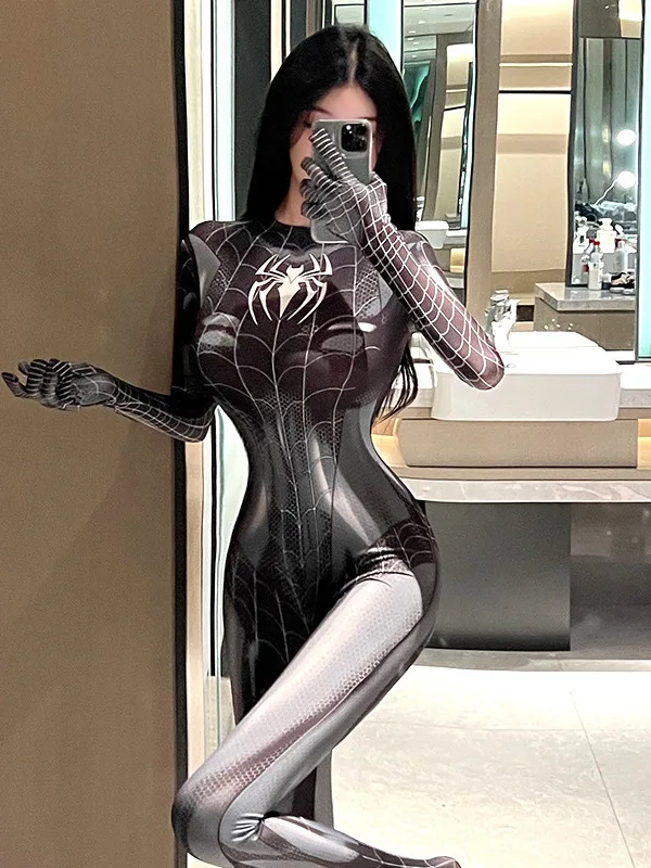 Uniform Cosplay Spider Costume Anime One Piece Jumpsuit In Body Suits For Bodysuit Women Long Sleeve Romper Jumpsuits P2U2