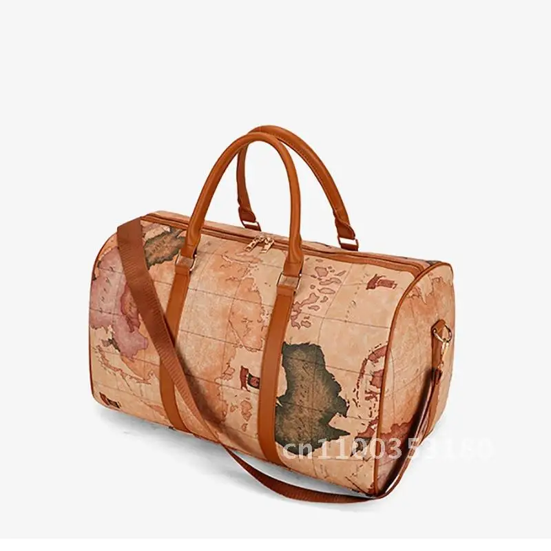 ダッフル PU レザー旅行ヴィンテージ女性スポーツジムフィットネスショルダー屋外荷物カジュアルソフトバッグビジネスハンドバッグ男