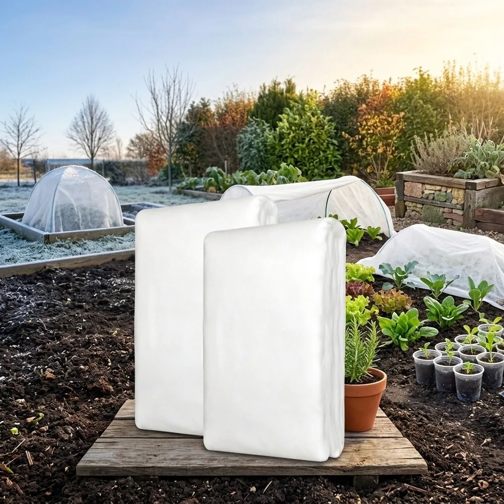 Plant Frost Protection Cover with Hoops for Outdoor Garden Freeze Defense Compatible with 3x10m 3x15m 2x10m Sizes