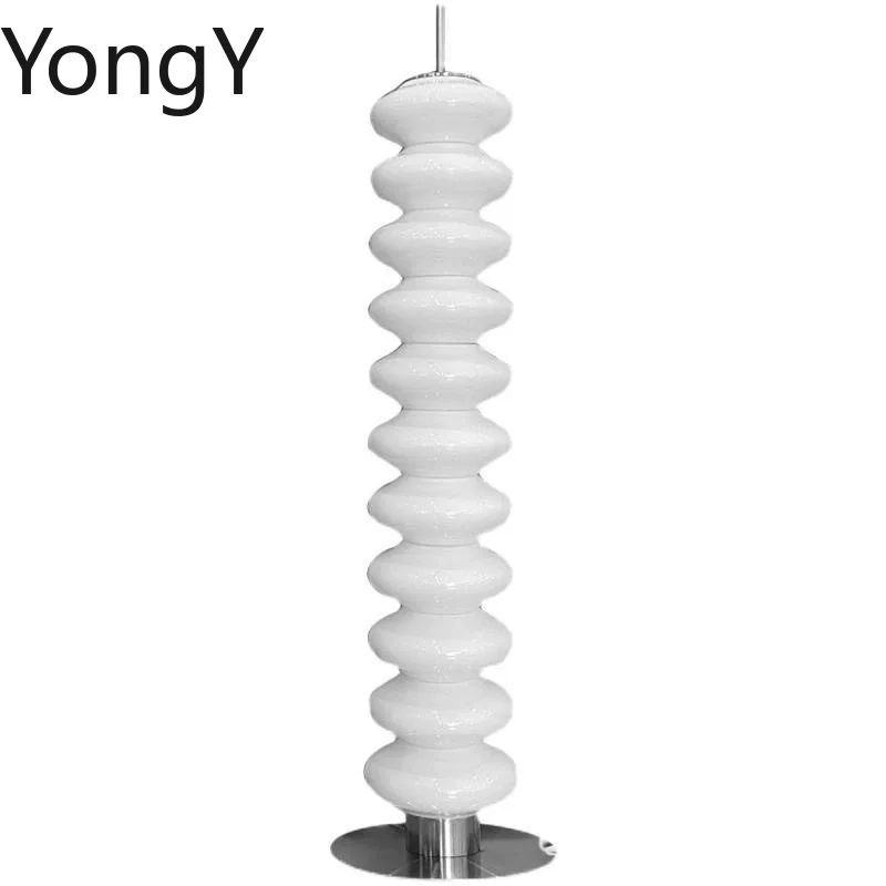 Sugar gourd floor lamp next to sofa, living room, bedroom, cream wind decoration atmosphere lamp