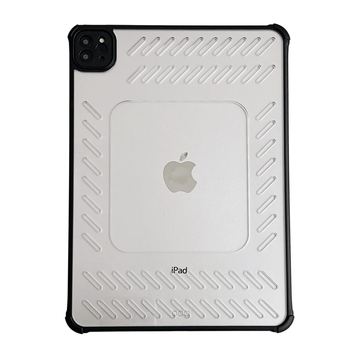 Tablet Case For iPad Pro 11 (2022)  /  (2021)  /  (2020)  /  (2018) Hollow Frameless Ventilated TPU Acrylic Clear Cover - Black