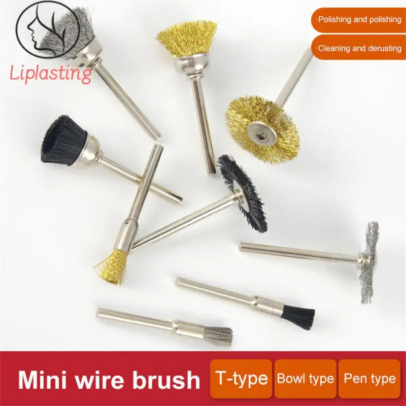 Cleaning Brush 4mm6mm Double-edge Density Board Cutting Computer Engraving Tool Straight Groove Milling Nylon Brush Wire Brush