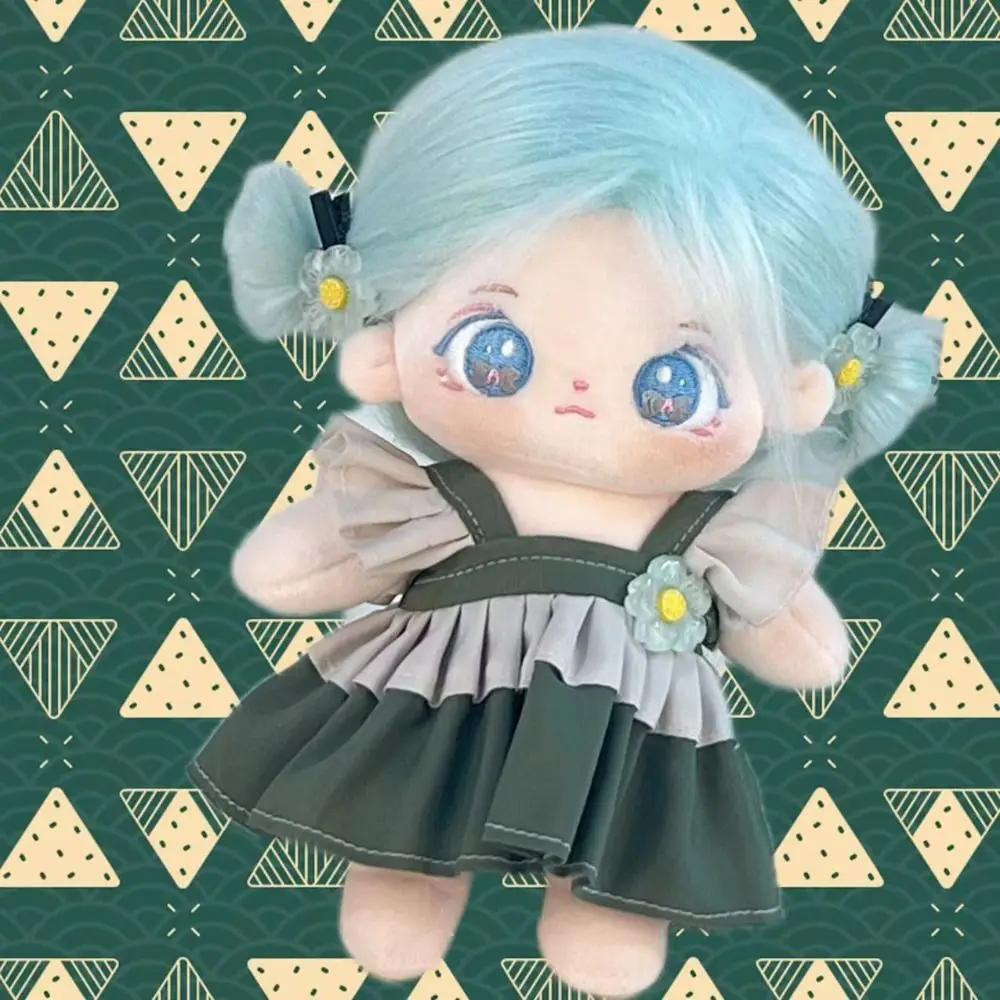 

Princess Toy Nude 20cm Skeletonless Doll IDol Plush Stuffed Frameless Cotton Doll Fairy Toys Dress Up Doll with Hair Girl