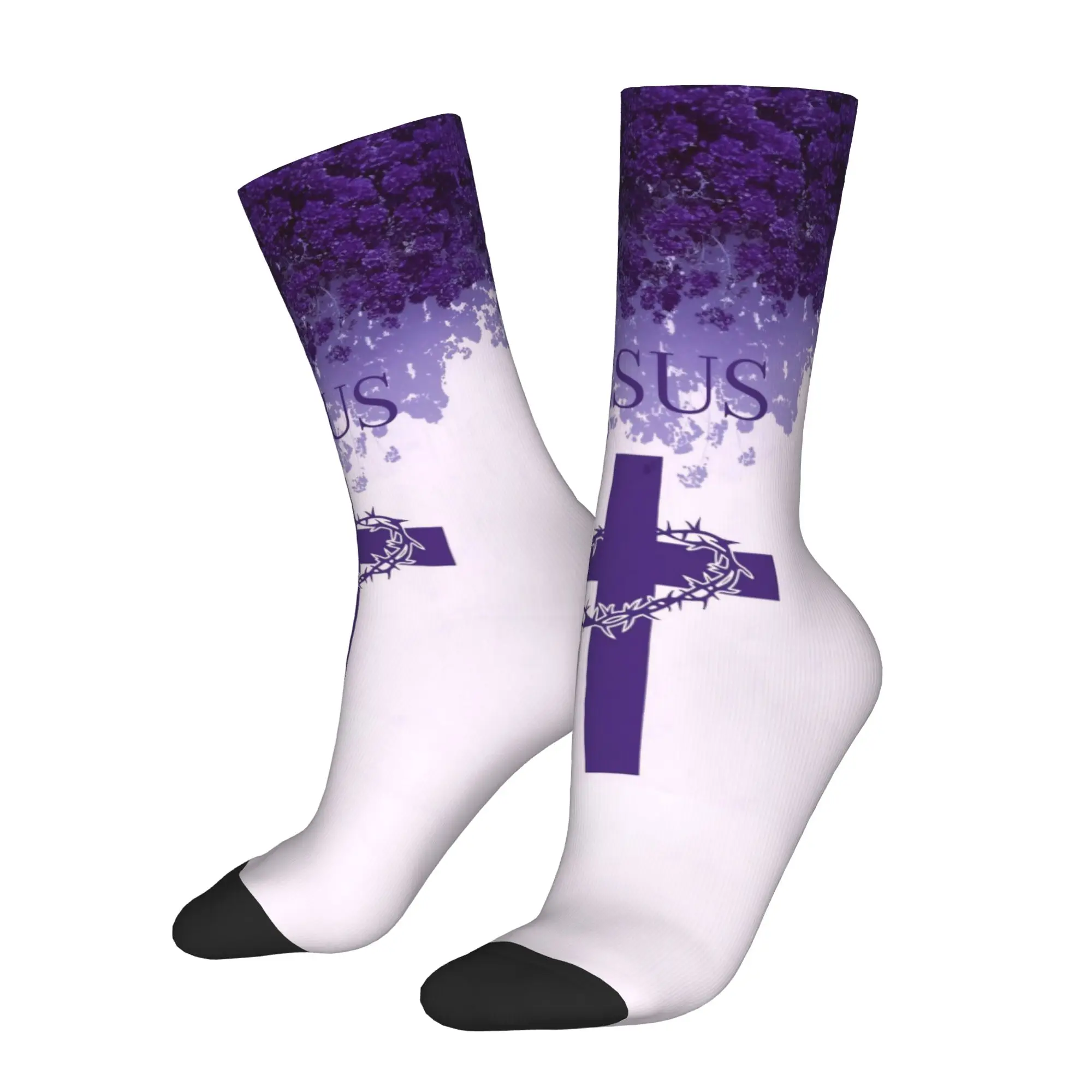 Custom Jesus Men's Crew Socks Unisex Novelty 3D Printing  Dress Socks