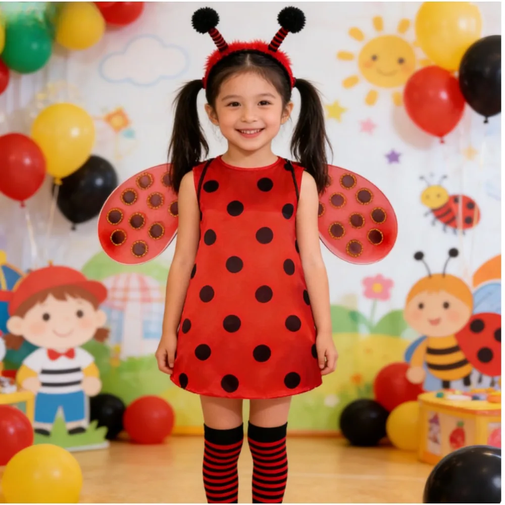 

Костюмы для взрослых: Божья коровка и маленькая пчелка. Наряды для вечеринки: костюмы маленькой пчелки и божьей коровки с крыльями.