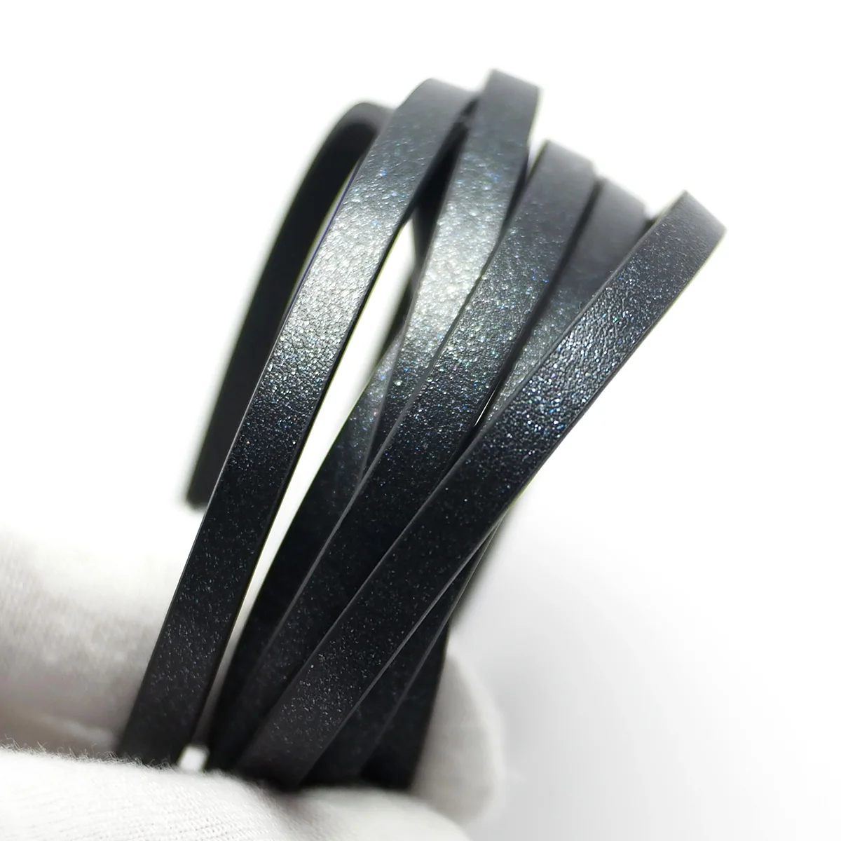 

1.15meter Black Shiny Leather Cord,5mm Luster Leather Strip,Flat Faux Necklace Cord,Craft Cord Bracelet Making