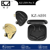 KZ ZSN Pro X & KZ AE01 1DD 1BA HIFI Hybrid Driver In Ear Earphone Metal Monitor Earphone Bass Earbuds Sport Headset  KZ Castor