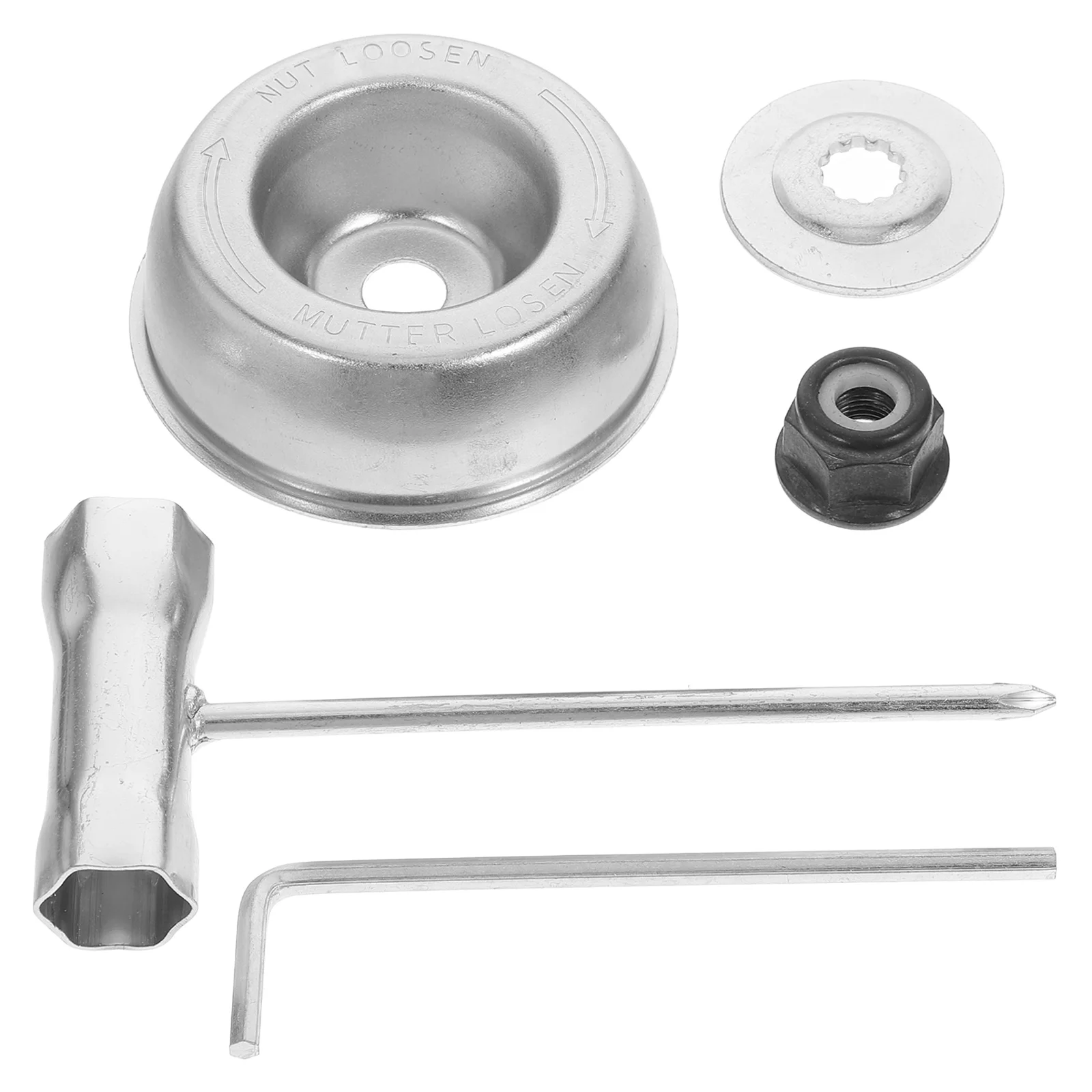 

5pcs Gardening Machine Kit Universal Adapter Tools Protective Cover For Lawnmower Brush Cutter Vibration Reduction Easy Spool