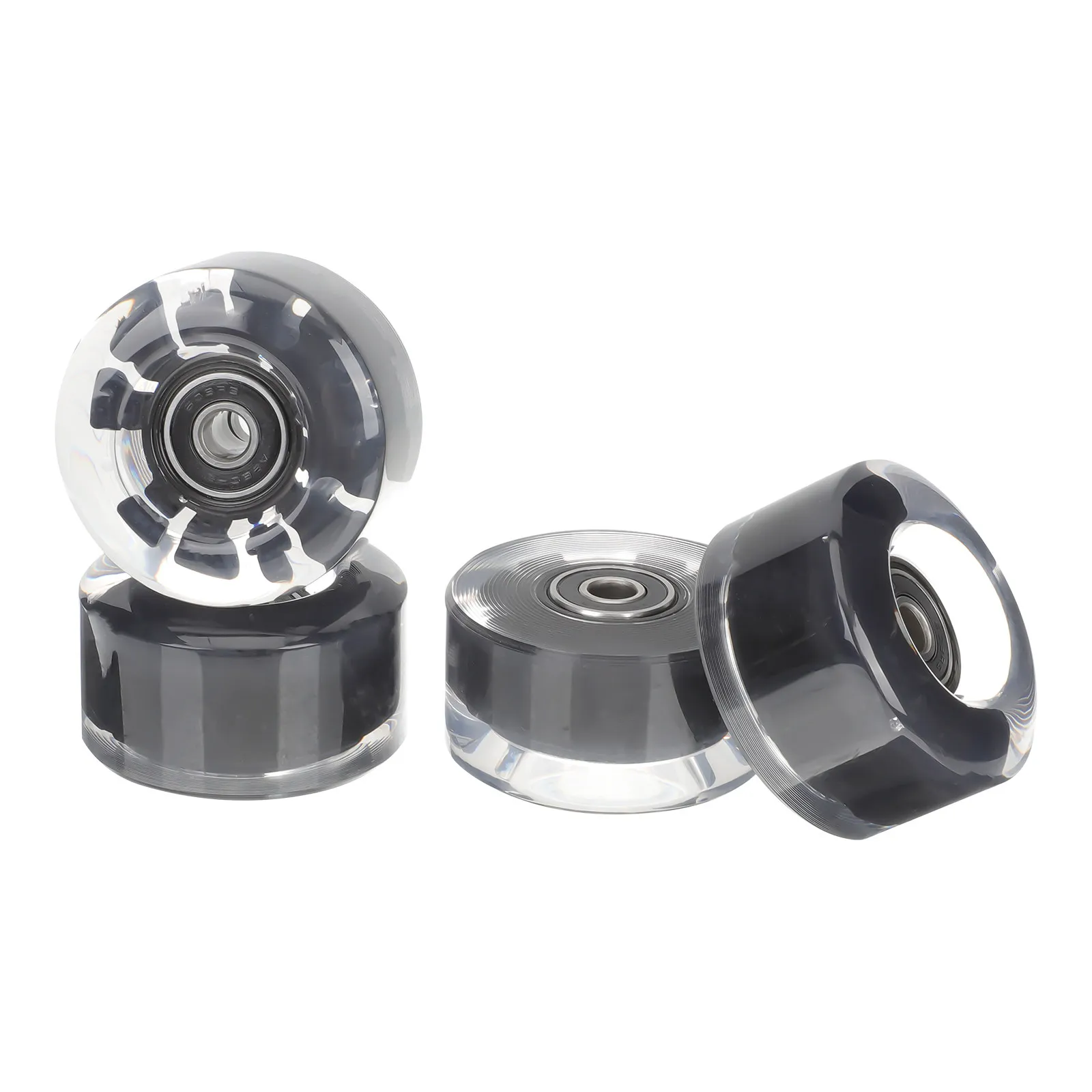 

1Set Roller Skate Wheels Double Row PU Glow Wheels for Outdoor Concrete Asphalt Skating Fast Smooth Noiseless Bearing