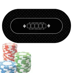 Casino Table Cloth 120x60cm Texas Holdem Poker Mat Anti-Slip Poker Mat Poker Table Top Mat For Poker Party Theme Party