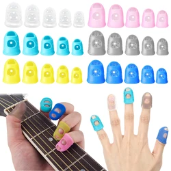 30 Uds. Accesorios de prensa de protección para la yema del dedo de guitarra de silicona