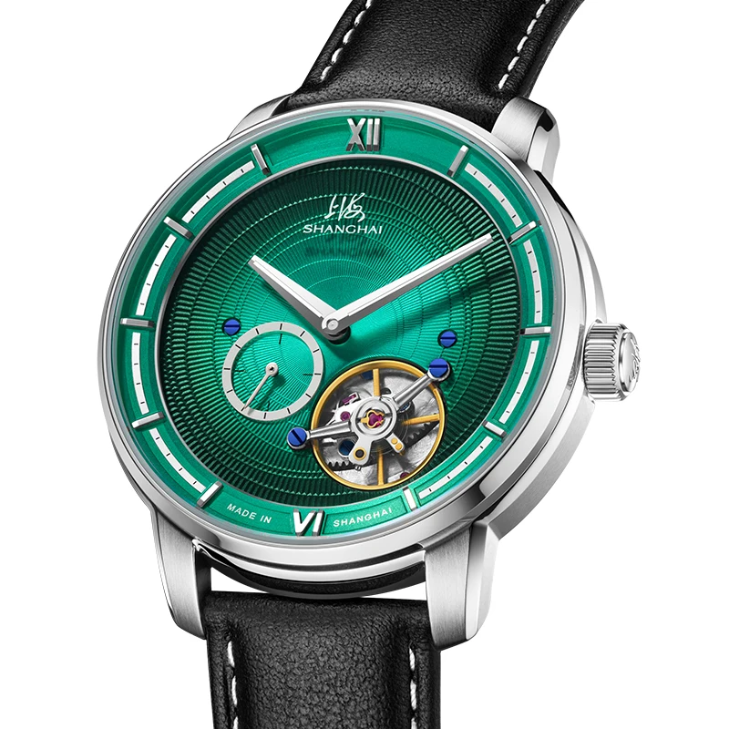 Shanghai Watch Phonograph Series Carrousel Mechanical Watches Luxury Men's Manual Winding Watches 43mm Sapphire Tourbillon S2020
