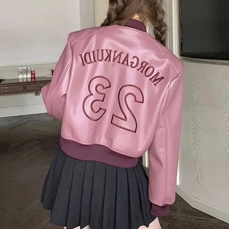 

Бейсбольные куртки розового цвета для женщин: осенняя модная утепленная водонепроницаемая куртка с широкими полосами, мягкая, на пуговицах, для отпуска, шикарная, для девушек