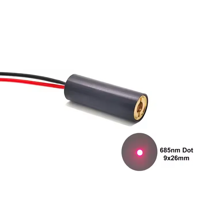 

685nm 9x26mm Red Dot Laser Module 5mw Industrial Glass Lens Internal Focus Laser Diode Module