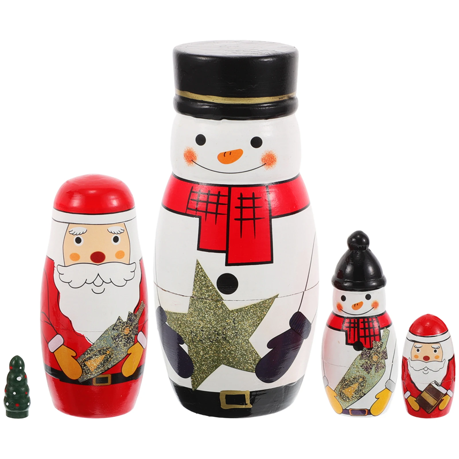 

Adorable Nesting Cute Russian Collection Snowman Decoration Storage Box Kids Adults Gift Matryoshka