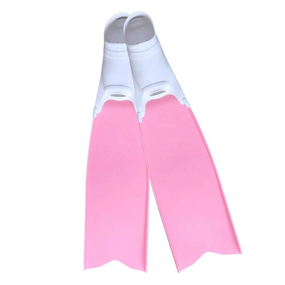 Vollständige Tauchflossen, professionelle Schnorchelflossen, Strandschuhe mit langen Flossenblättern für Freitauchen, Speerfischen, Freitauchflossen – Detail 15