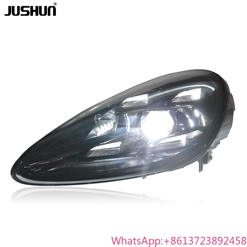 JUSHUN Upgraded Headlights for Cayenne 2011-2014 958.1 Headlight Assembly Retrofit Old New Lens Headlights