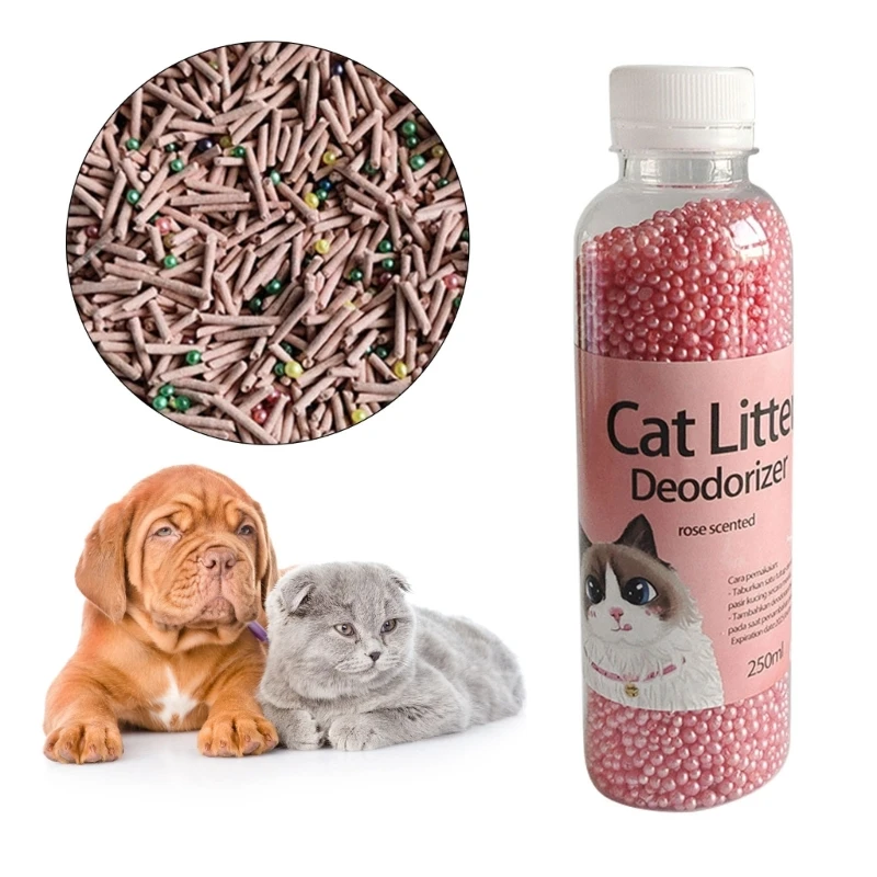 Cat Deodorant Beads for Home with Natural Activated-Carbon Kitten Odor Eliminating Beads Long Lasting Litter Deodorizer