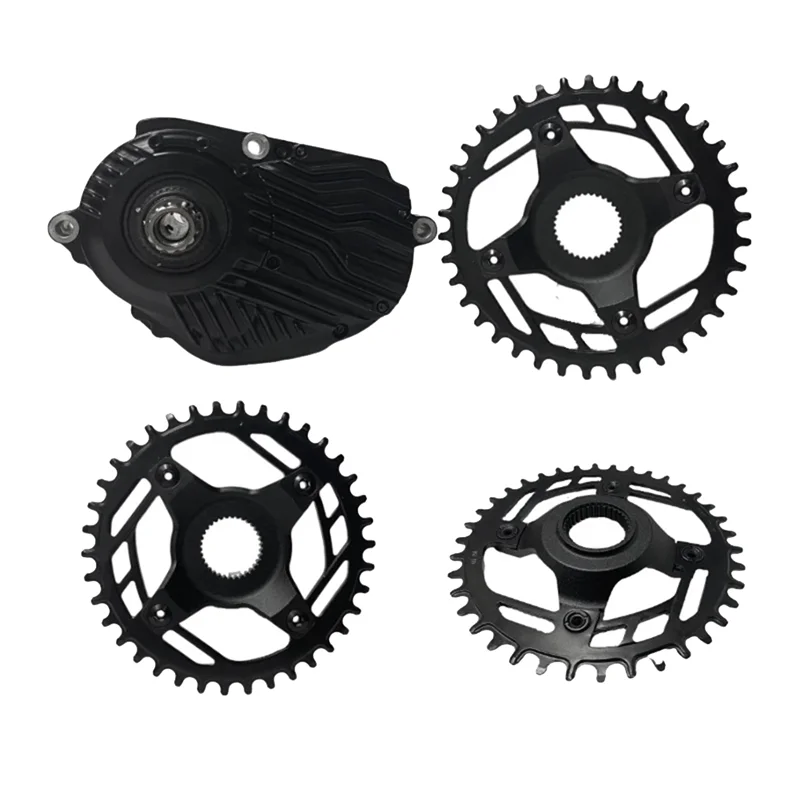A26P E-BIKE mid motor chainring adaptador aranha anel de corrente adaptador 104bcd bicicleta pedaleira para bafang m500 m510 m600 m620 g510