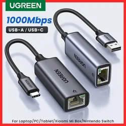 Ugreen usb ethernet adapter usb 3,0 netzwerk karte zu usb rj45 lan für pc windows 10 xiaomi mi box 3/s nintendo switch ethernet usb