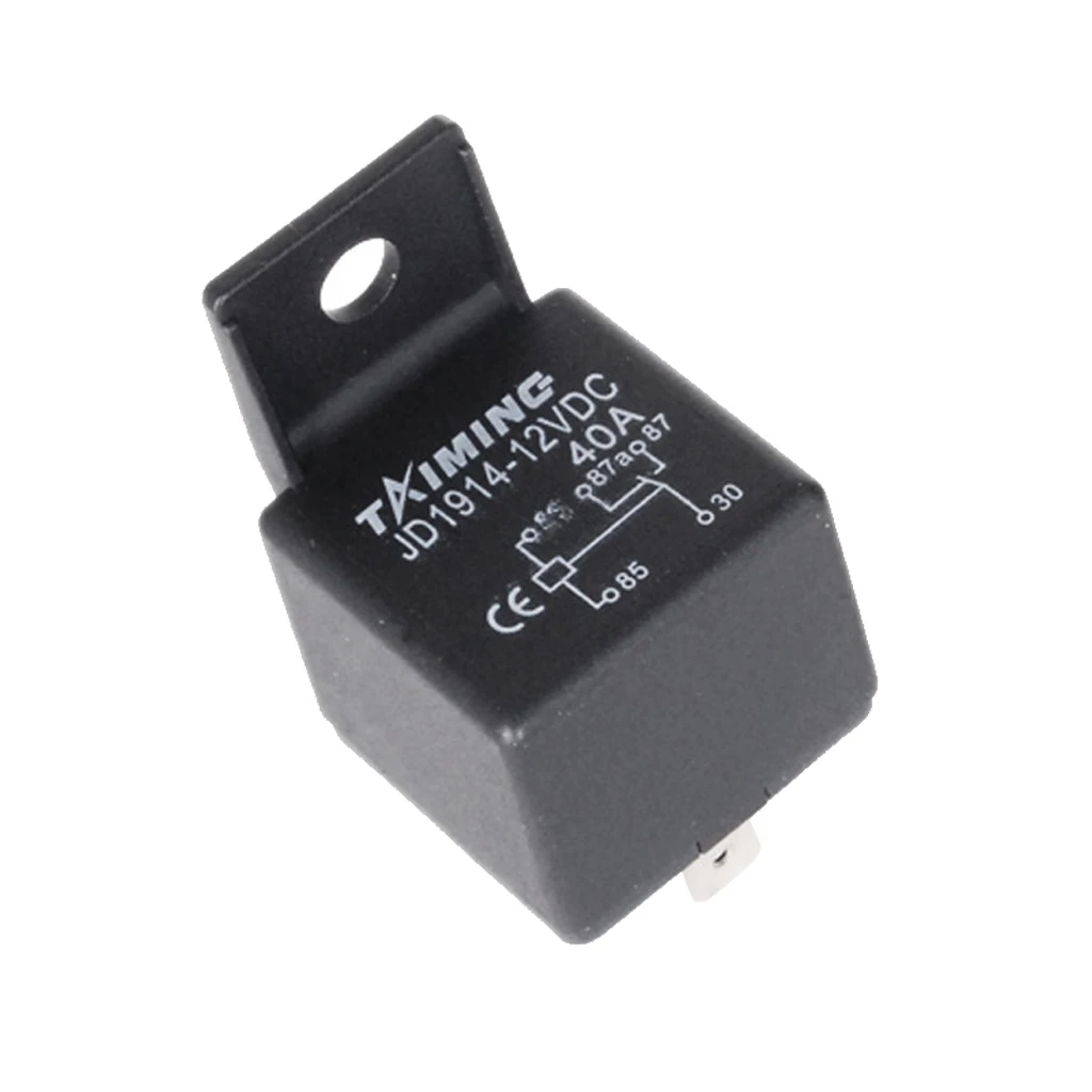 Black 5-pin 12V DC 40A Automotive Auto Power Relay JD1914-12VDC