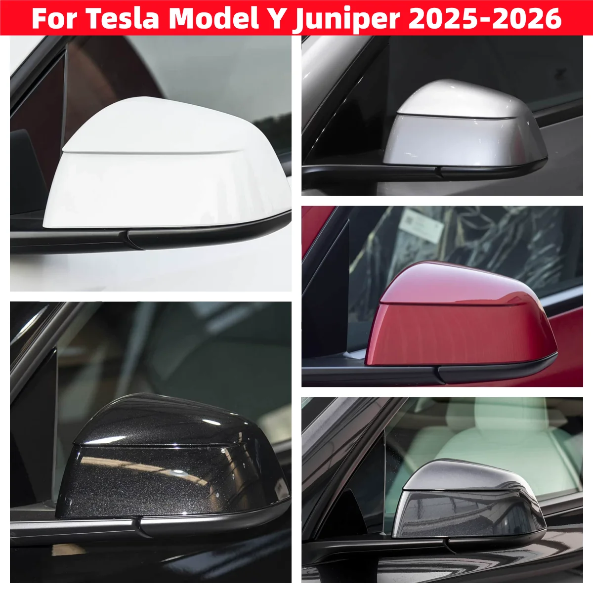 Rearview Mirror Cover For Tesla Model Y Juniper 2025 2026 Car Rear Mirror Housing Side Door Mirror Caps Shell Replacement