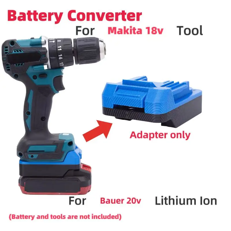 

For Bauer 20V Lithium Battery Adapter Converter To Makita 18v Tool Power Converter（Adapters Only）