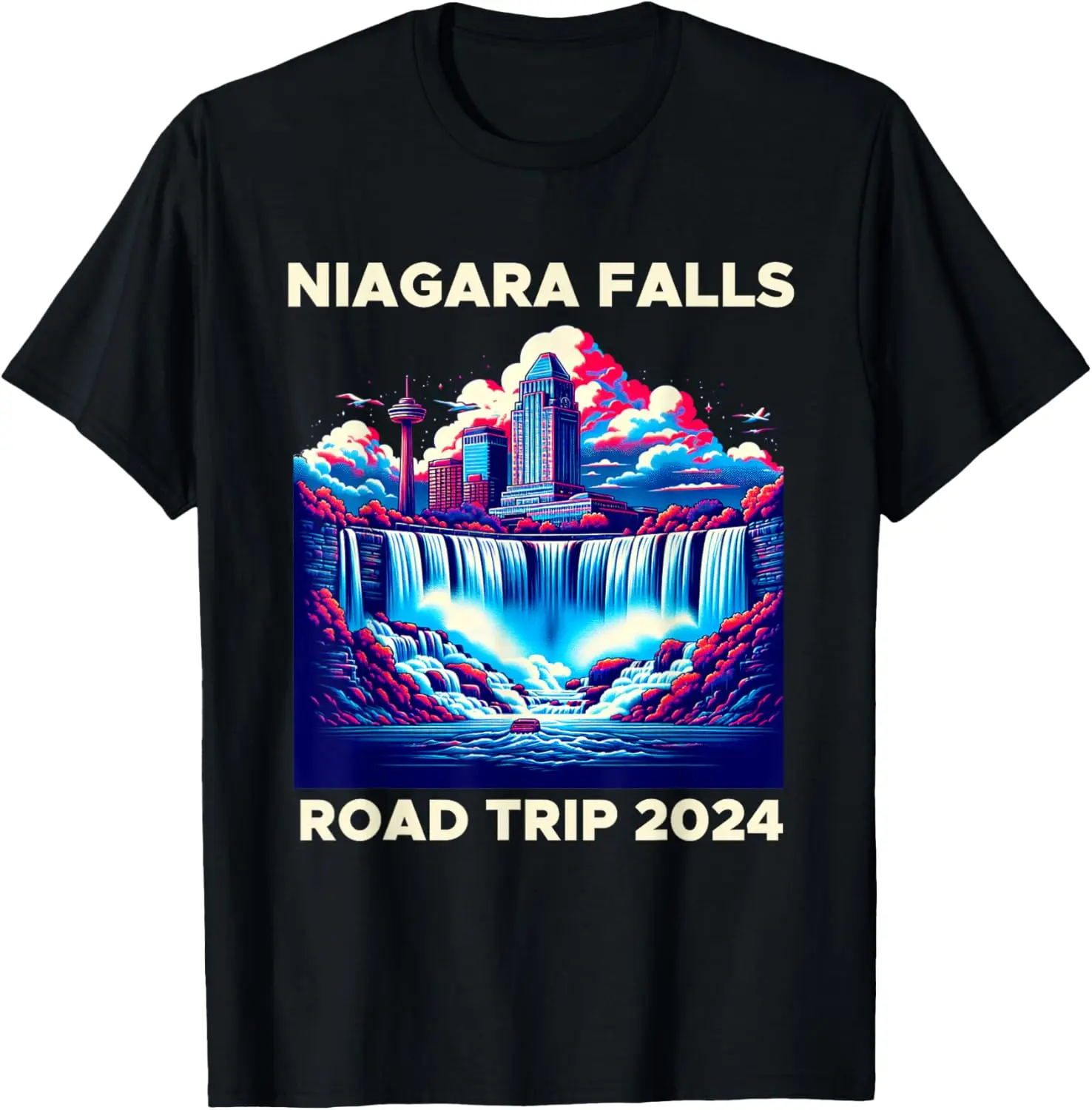 

Niagara Falls Road Trip 2024 Vacation Souvenir NY Canada T-Shirt