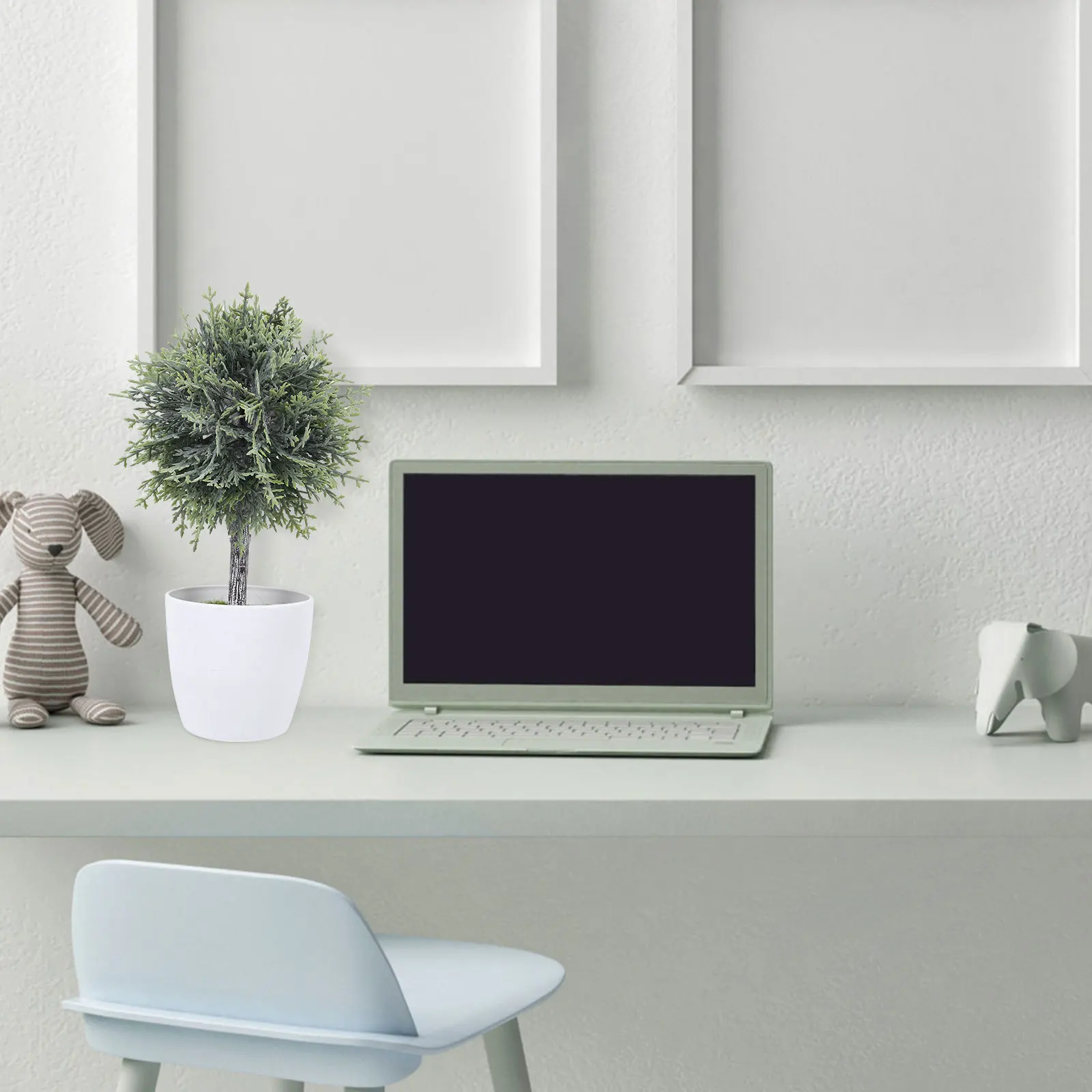 

Fake Bonsai Plant Decor Realistic Artificial Potted Greenery For Indoor Outdoor Desktop Window Desk Bookshelf Home Office