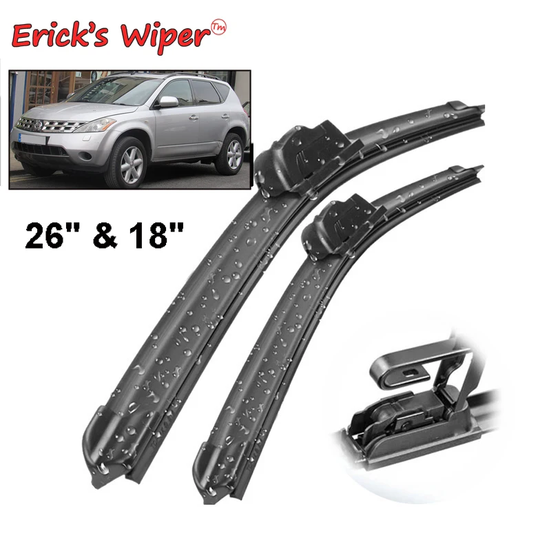 Erick\'s Wiper LHD Front Wiper Blades For Nissan Murano Z50 2002 - 2007 Windshield Windscreen Window Car Rain Brushes 26\