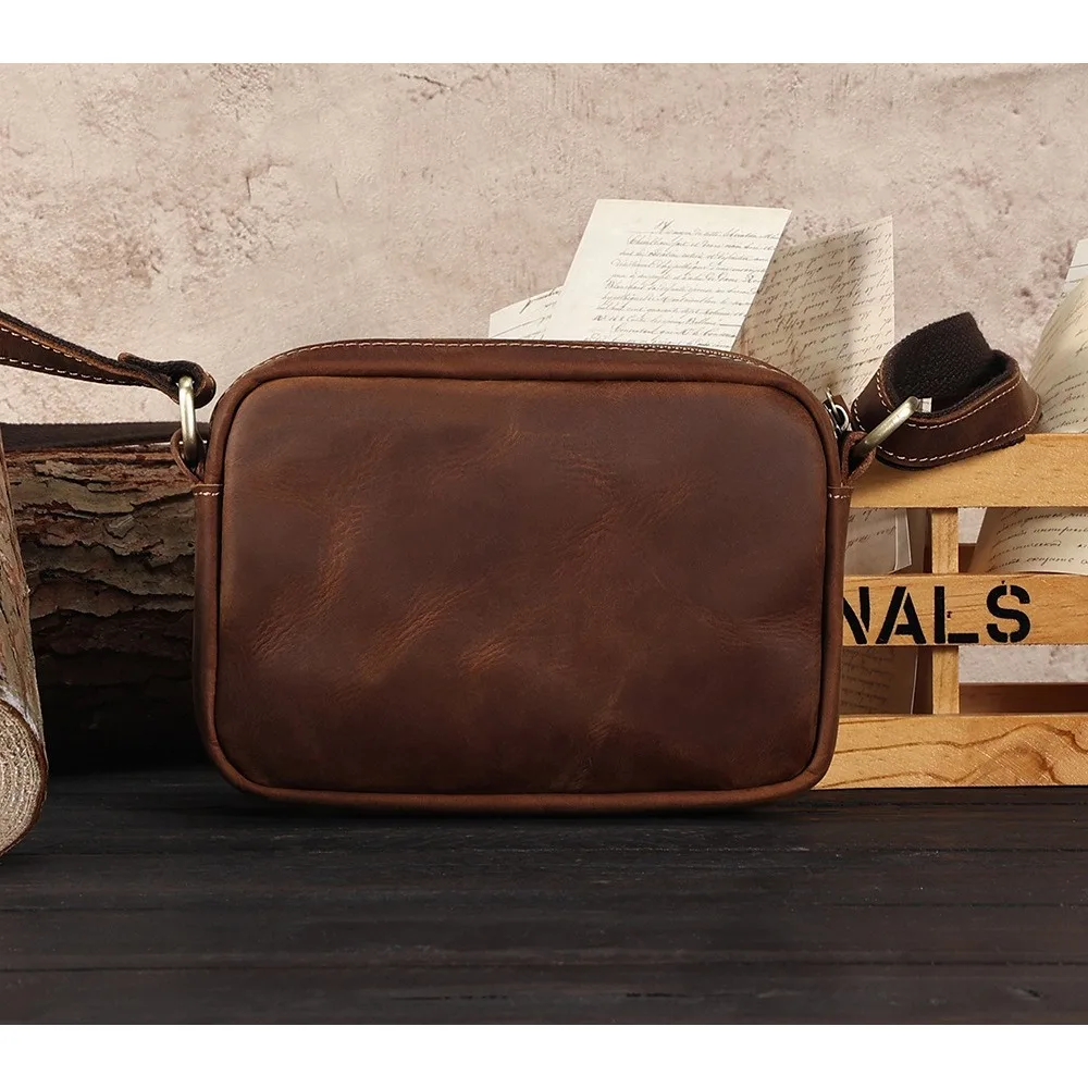 

New Men's Shoulder Bag Fashion High-end Hot-selling Leather High-end Versatile and Outdoor Leisure Fashion Commuter Messenger