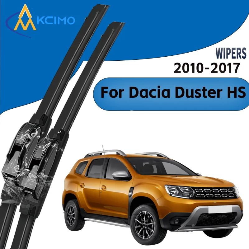 

2 шт. качественных бесшумных черных щеток стеклоочистителя для Dacia Duster HS 2010-2017, передние дворники