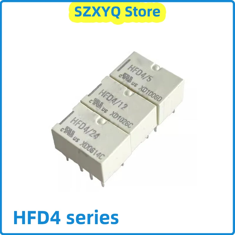 2/5pcs New&original signal relay DIP SR HFD4-3/5/12/24V SMD HFD4-3-S HFD4-5-S HFD4-12-S HFD4-24-S 8Pin 2A Two open and two close