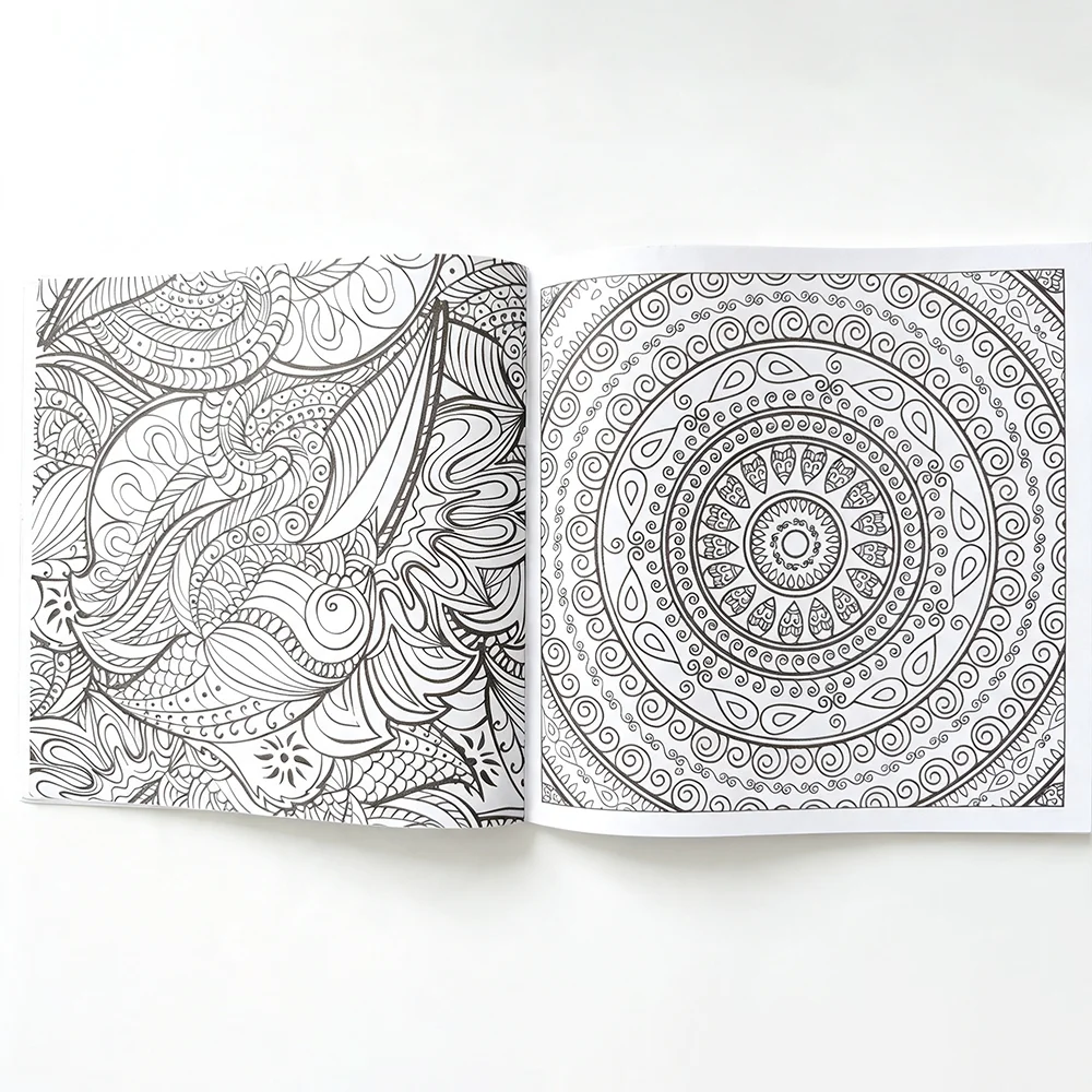 24-seitiges Mandala-Malbuch, Malbuch, Graffiti-Zeichnung, Stressabbau für Erwachsene – Detail 11