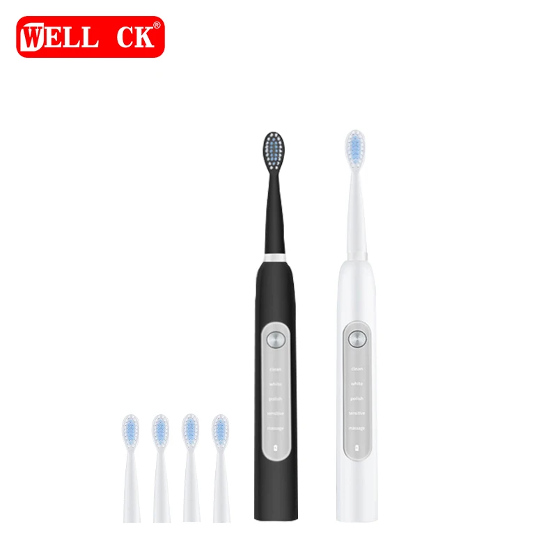 Nova escova de dentes elétrica adulto cabeça escova ultra sônica vibração usb preguiçoso carregamento cerdas macias à prova dwaterproof água uso doméstico conjunto par