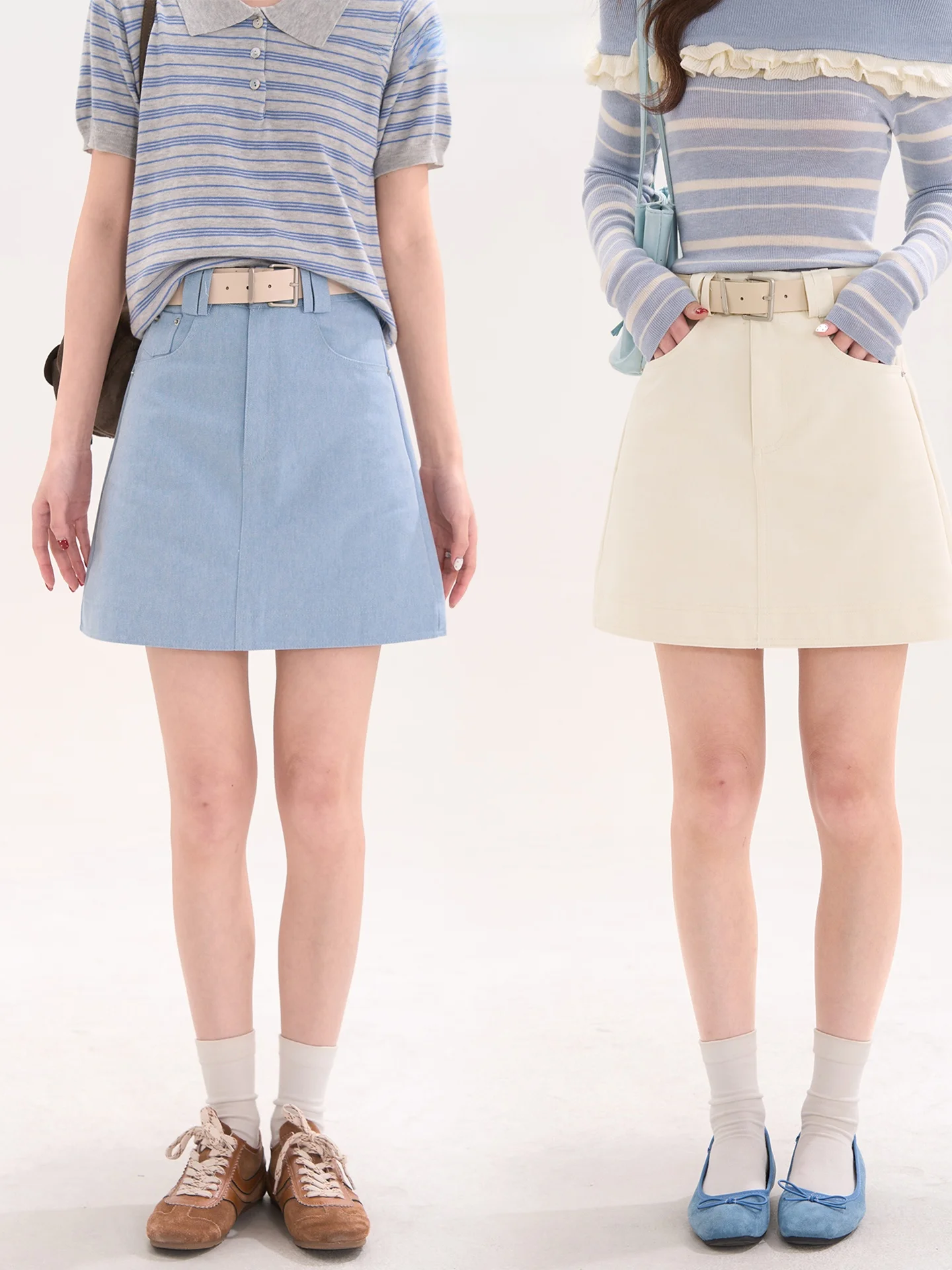 

Юбка А-силуэта с высокой талией, женская винтажная джинсовая юбка из хлопка с цветочным принтом, весенняя коллекция