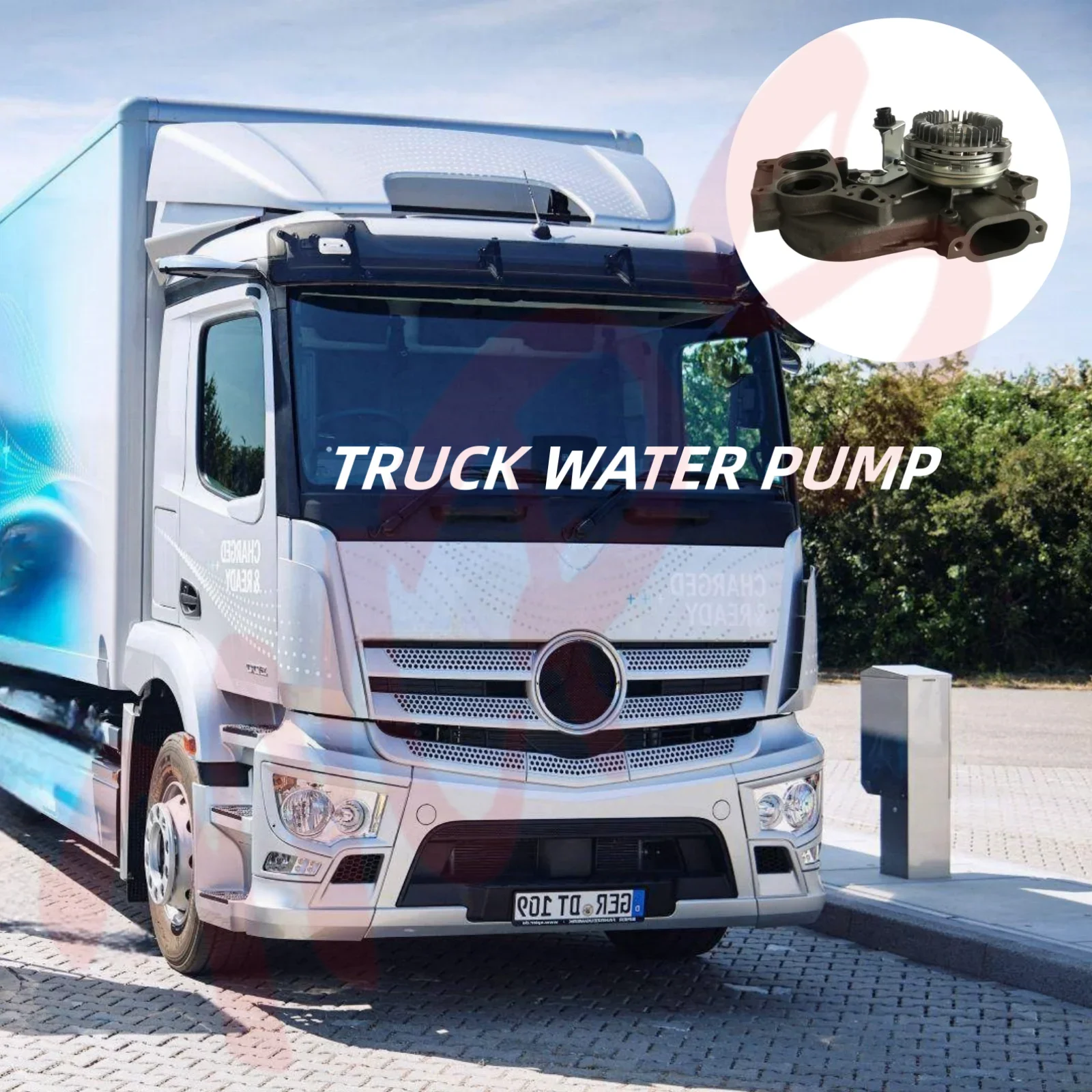 European Trucks Cooling System Water Pump 5412002801 5412002601 5412001901 for Mer-cedes Benz Actros Mp3 Engine Part