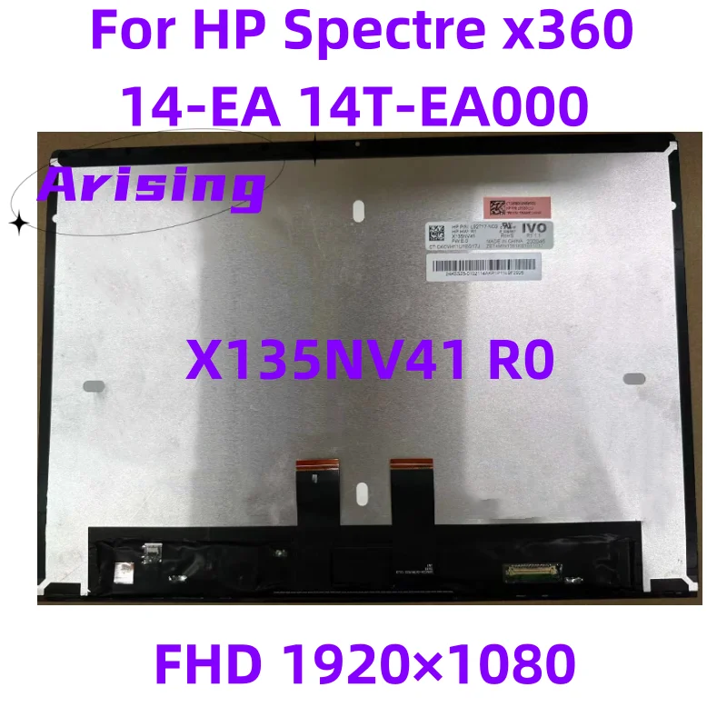 

Сенсорный экран 14,0 дюйма для ноутбука HP Spectre x360 14-EA 14T-EA000, ЖК-дисплей в сборе FHD X135NV41 R0