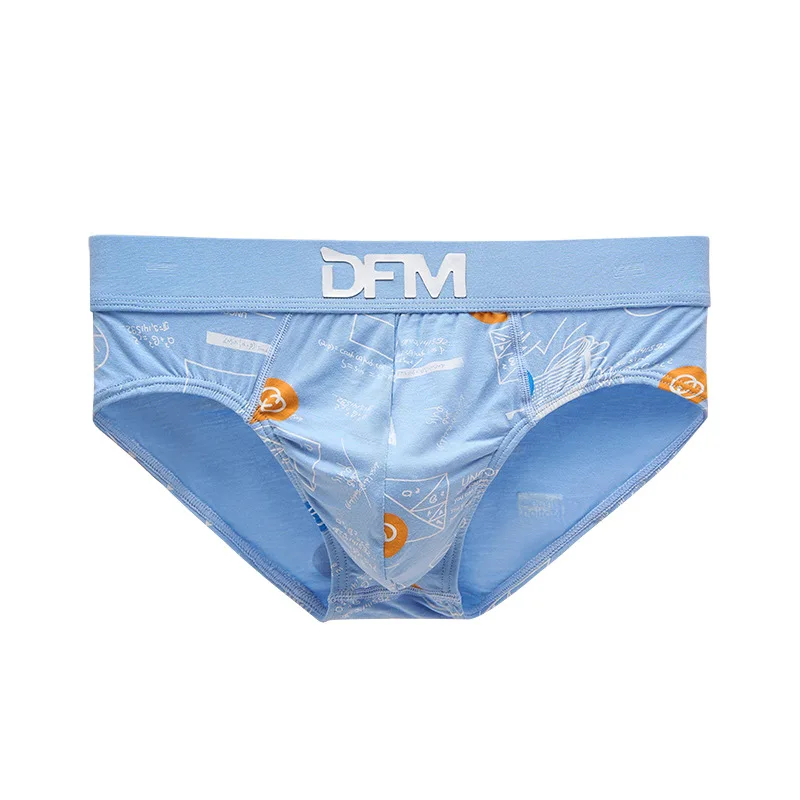 Modal Printed Briefs for Men Mid Rise Breathable Antibacterial Daily Underwear