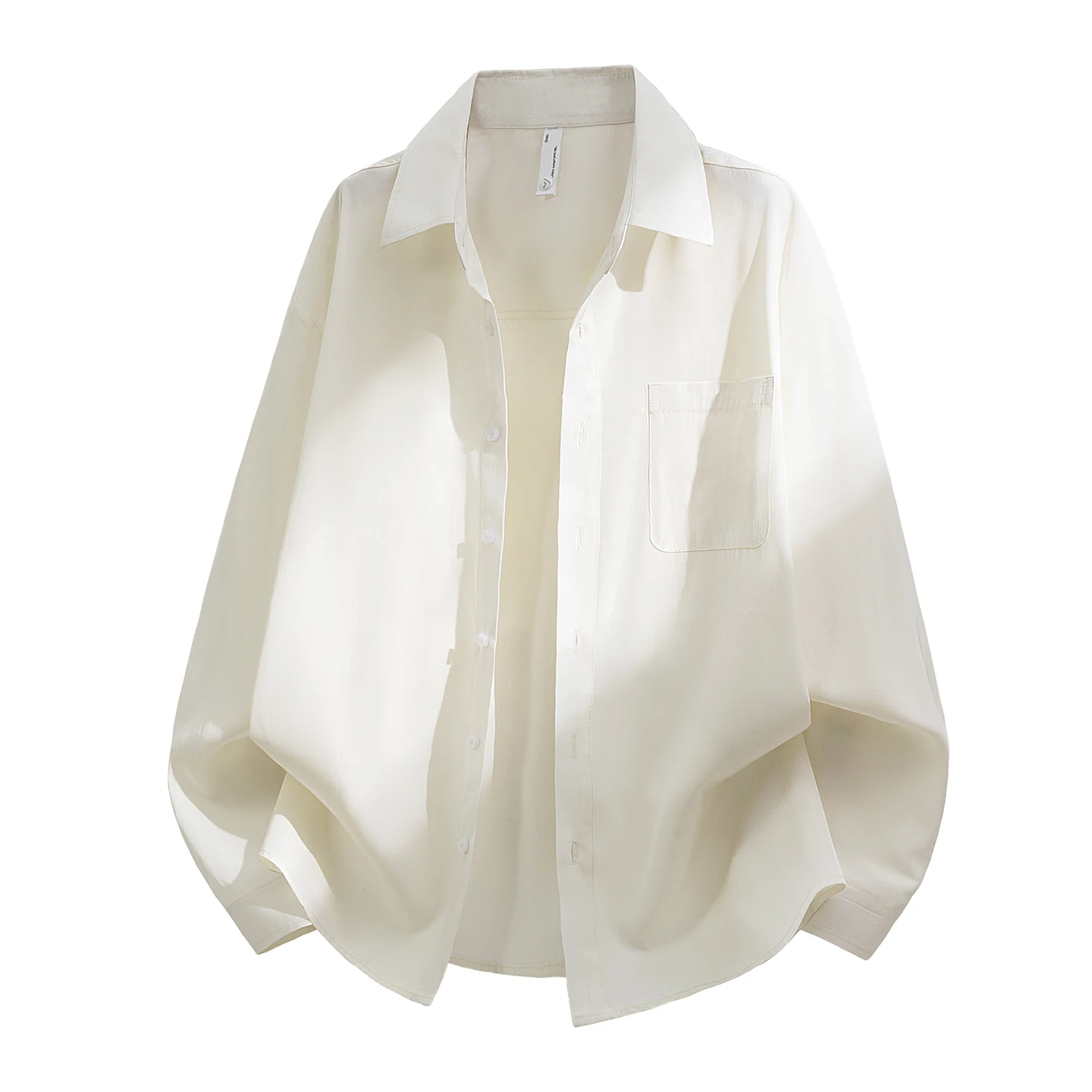 2026 Autumn Men's Shirt with Textured Pattern of Silkworm Silk with Moisture-Repelling Properties - Youth-Sized Loose Jacket for