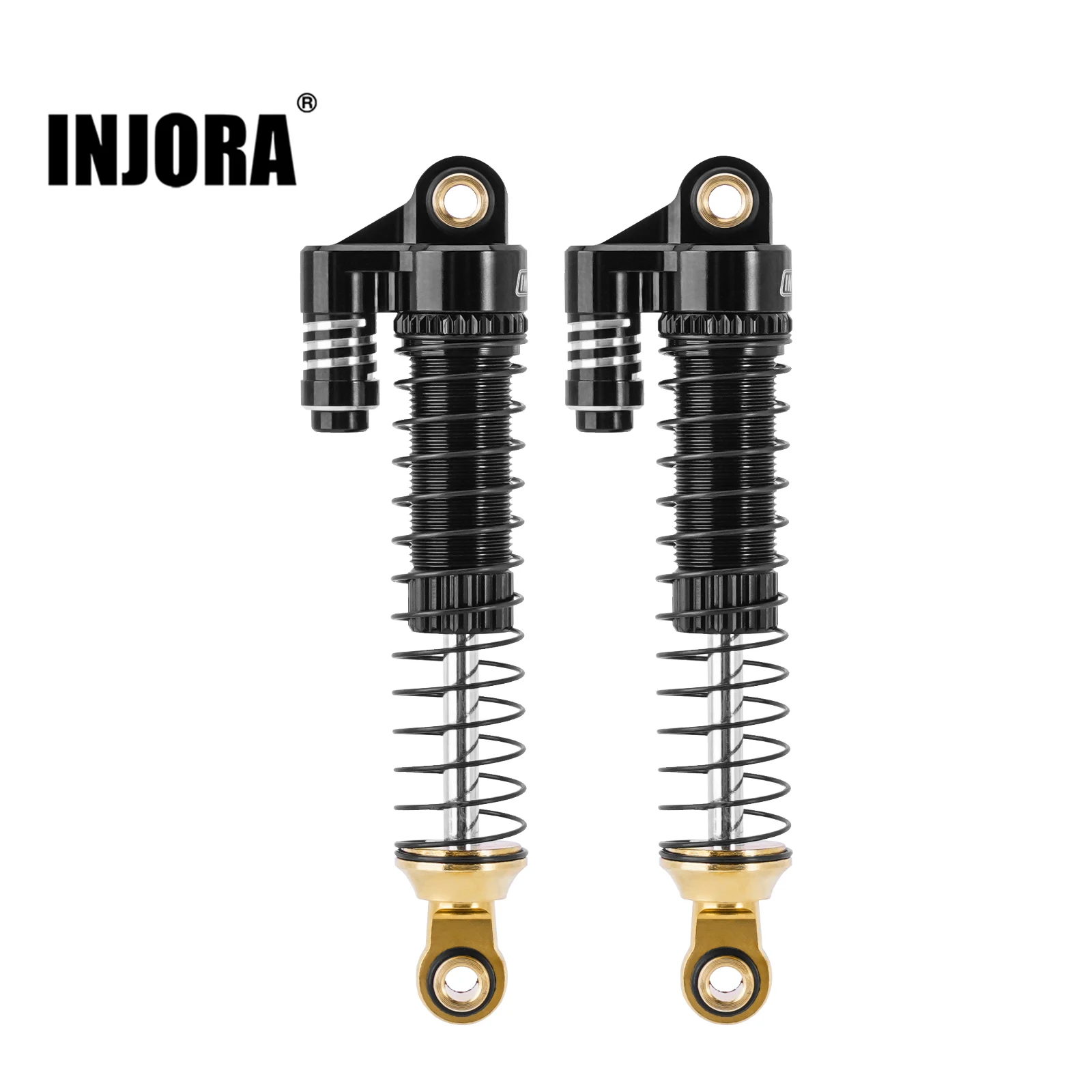 INJORA Brass & Aluminium 59MM Long Threaded Shock Absorber Oil Damper for 1/18 RC Crawler TRX4M Upgrade (4M-63)