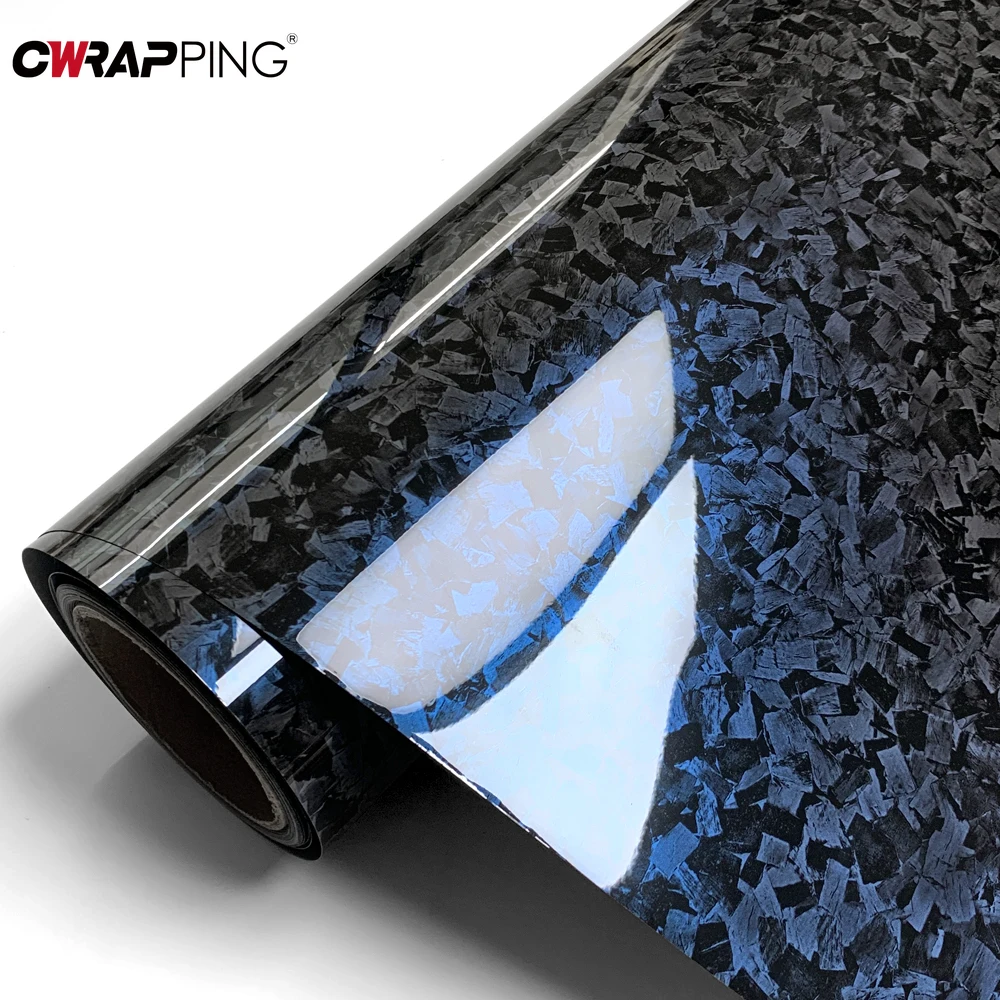 Carbon Fiber Films Grayish Blue Car Stickers Waterproof Vinyl Wrap Auto Body Decoration for Motorcycle Tunning Car Accessories