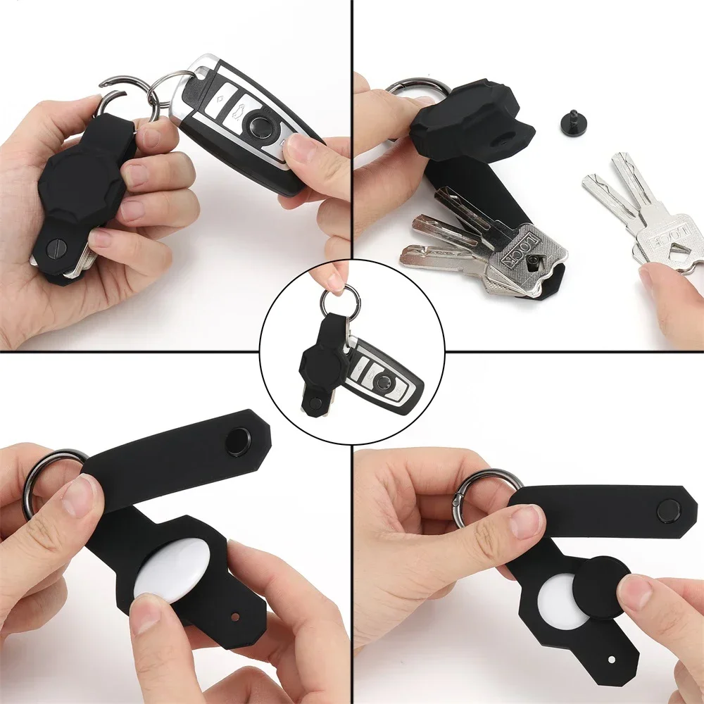 สําหรับ Airtags พวงกุญแจซิลิโคนกันน้ํา Key CHAIN ผู้ถือแหวนกรณี Man อุปกรณ์เสริม Key Organizer Anti-Lost แหวนกรณี