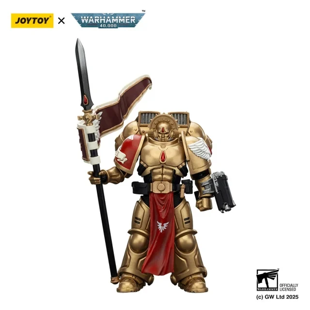 Figura de Acción JOYTOY Warhammer 40000/40k, Guardia Sanguinaria de los Ángeles Sangrientos 3 con Pistola de Balas Angelus y Lanza Encarmine
