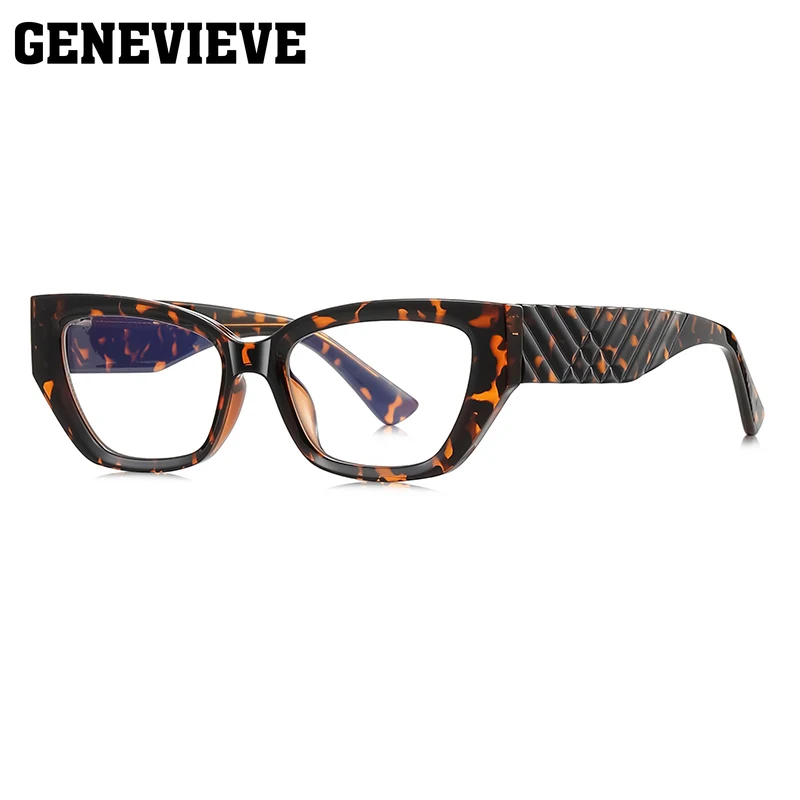 GENEVIEVE Fashion Cat-Eye تصميم فريد من نوعه للنساء نظارات قراءة فوتوكروميك تحجب الضوء الأزرق وصفة طبية مخصصة متاحة #5