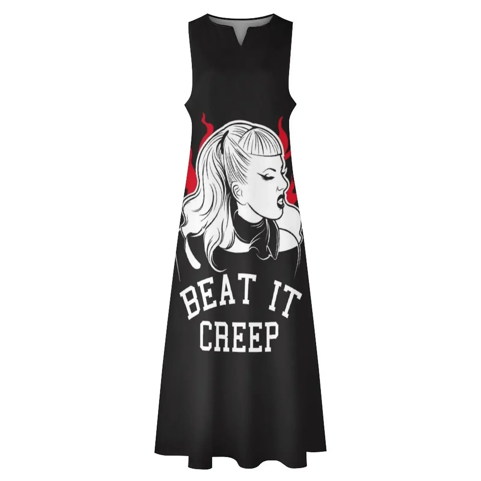 ビートイットクリープクライベイビーユニセックス Tシャツロングドレス女性ドレス夏の女性のドレス 2025 プロムドレス