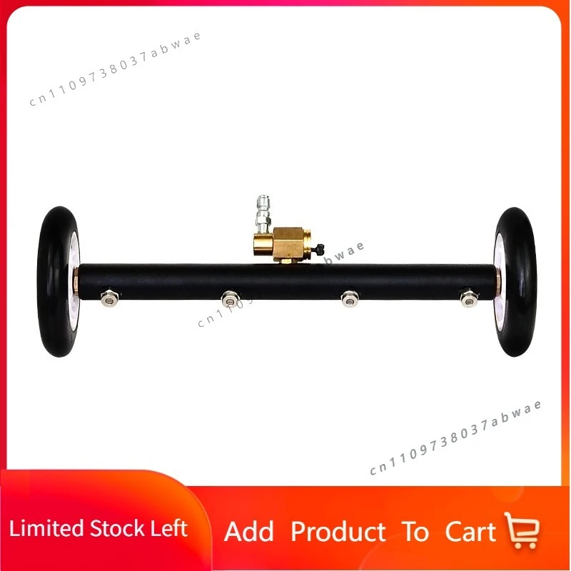 16-inch Dual-function Undercarriage Pressure Washer Surface Cleaner with Universal Wheel for Road and Car Cleaning Broom
