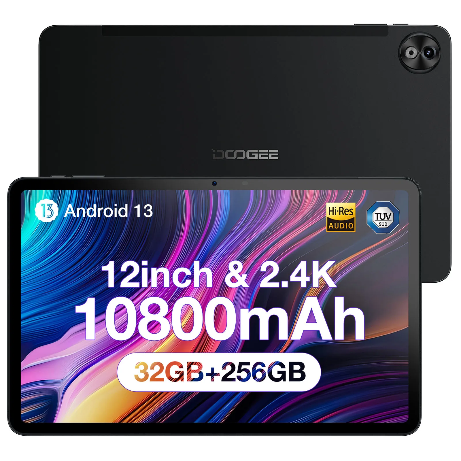 DOOGEE T20 Ultra Tablet 12 2.4K Display 12GB+256GB Helio G99 16MP Main Camera Android 13 Quad Speakers 10800mAh BT5.2 Tablet PC