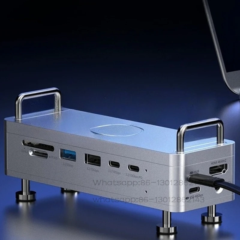 Boîtier de disque dur USB4 QT03 - Dock SSD M.2 per Mac Mini con estensione multiporta