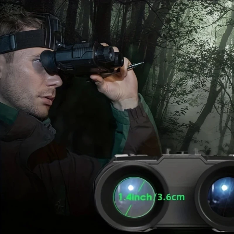 NV8000 Night Vision 4X Zoom Binoculars Goggles 1080P Head Mount Infrared With 32GB Card US STOCK
